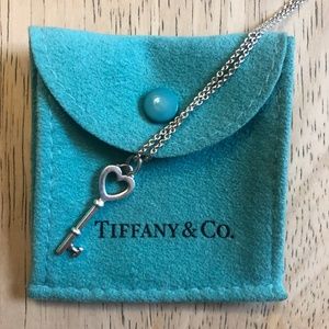 Tiffany & Co. Heart Key Pendant Necklace